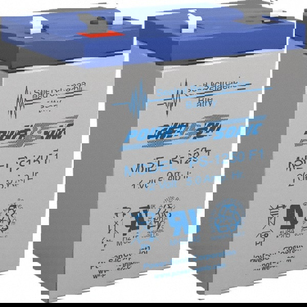 Rechargeable Lead Battery: 12V, Quick-Disconnect Terminal